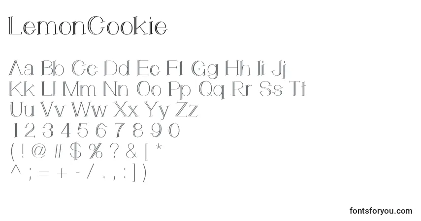 Schriftart LemonCookie (132410) – Alphabet, Zahlen, spezielle Symbole