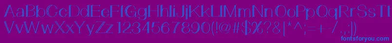 LemonCookie Font – Blue Fonts on Purple Background