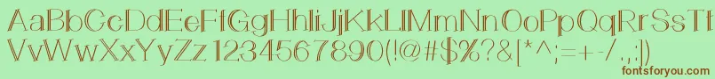 LemonCookie Font – Brown Fonts on Green Background