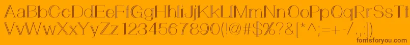 LemonCookie Font – Brown Fonts on Orange Background