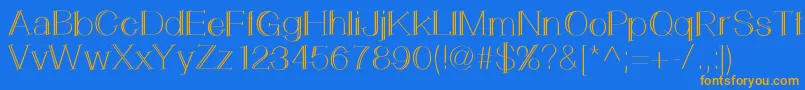 LemonCookie-fontti – oranssit fontit sinisellä taustalla