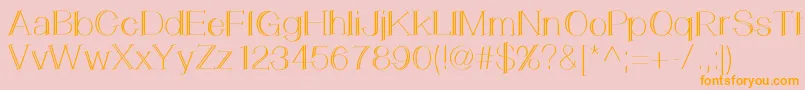 LemonCookie-Schriftart – Orangefarbene Schriften auf rosa Hintergrund