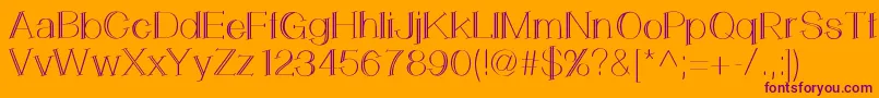 LemonCookie Font – Purple Fonts on Orange Background