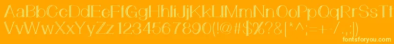 Czcionka LemonCookie – żółte czcionki na pomarańczowym tle