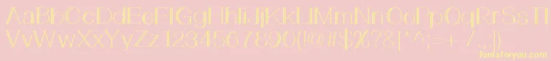 LemonCookie-Schriftart – Gelbe Schriften auf rosa Hintergrund