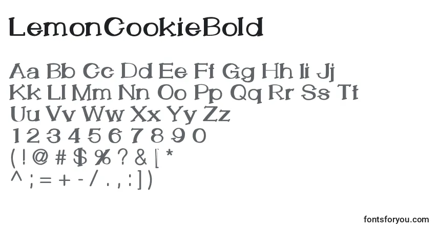 Шрифт LemonCookieBold (132411) – алфавит, цифры, специальные символы