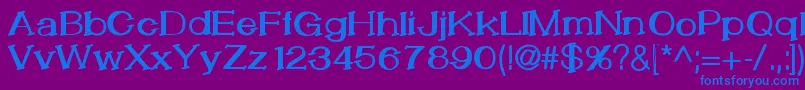 LemonCookieBold Font – Blue Fonts on Purple Background