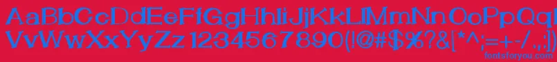 フォントLemonCookieBold – 赤い背景に青い文字