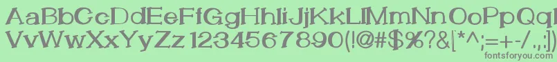 LemonCookieBold Font – Gray Fonts on Green Background