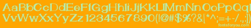 LemonCookieBold-Schriftart – Grüne Schriften auf orangefarbenem Hintergrund