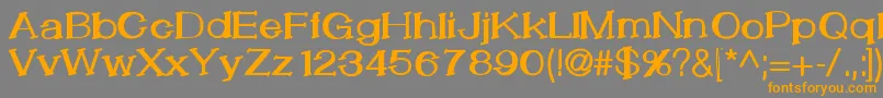 LemonCookieBold Font – Orange Fonts on Gray Background