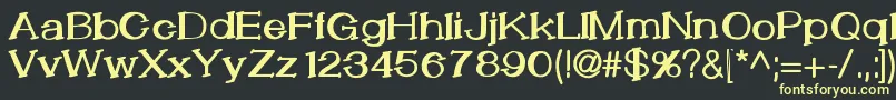 LemonCookieBold Font – Yellow Fonts on Black Background