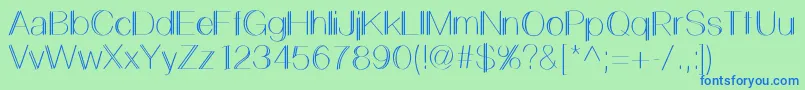 LemonCookieSans Font – Blue Fonts on Green Background