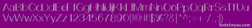 LemonCookieSans Font – Green Fonts on Purple Background