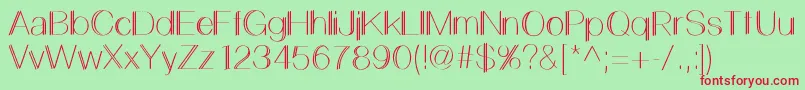 LemonCookieSans Font – Red Fonts on Green Background