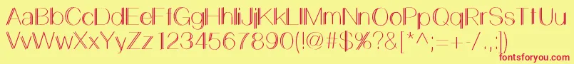 LemonCookieSans Font – Red Fonts on Yellow Background