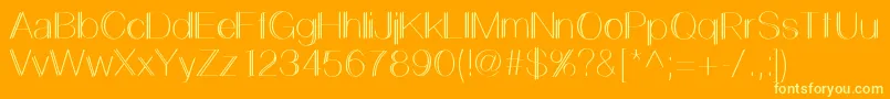 LemonCookieSans Font – Yellow Fonts on Orange Background