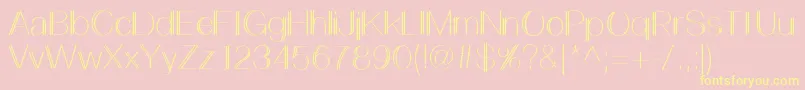 LemonCookieSans-Schriftart – Gelbe Schriften auf rosa Hintergrund