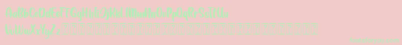 LEMONDAY Free Font – Green Fonts on Pink Background