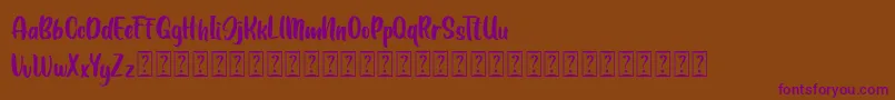 LEMONDAY Free Font – Purple Fonts on Brown Background