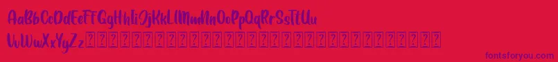 LEMONDAY Free Font – Purple Fonts on Red Background