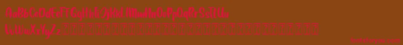 LEMONDAY Free Font – Red Fonts on Brown Background