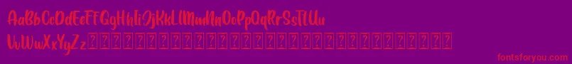 フォントLEMONDAY Free – 紫の背景に赤い文字