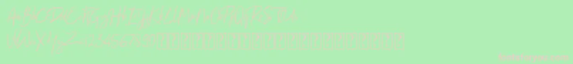 Lemonday demo version Font – Pink Fonts on Green Background