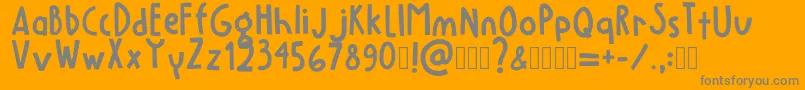 フォントLemoneign Regular – オレンジの背景に灰色の文字