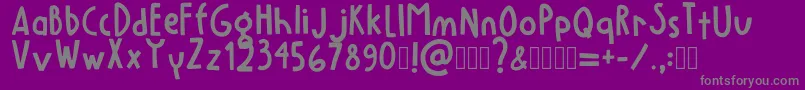 Lemoneign Regular Font – Gray Fonts on Purple Background