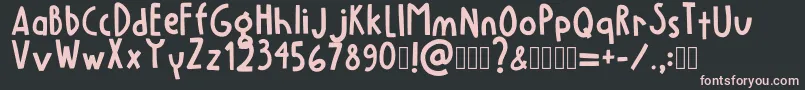 フォントLemoneign Regular – 黒い背景にピンクのフォント