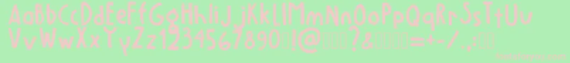 Lemoneign Regular Font – Pink Fonts on Green Background