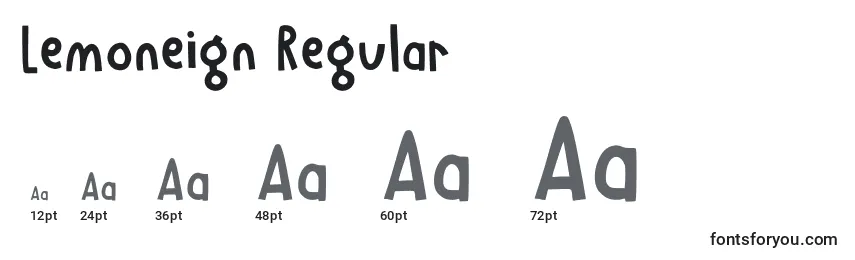 Lemoneign Regular Font Sizes
