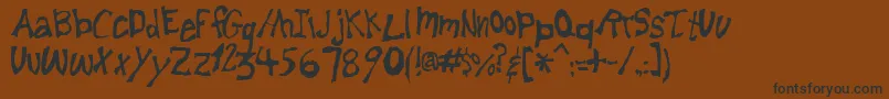 Шрифт Lemonfnt – чёрные шрифты на коричневом фоне