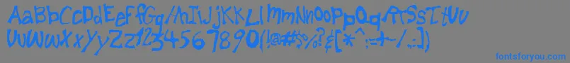 Lemonfnt Font – Blue Fonts on Gray Background