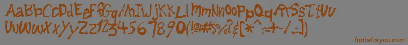 Lemonfnt Font – Brown Fonts on Gray Background