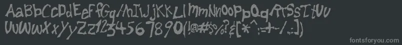 フォントLemonfnt – 黒い背景に灰色の文字