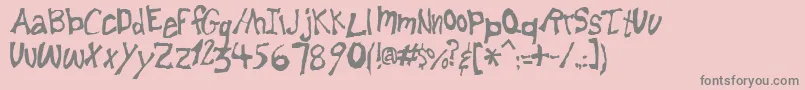 Lemonfnt Font – Gray Fonts on Pink Background