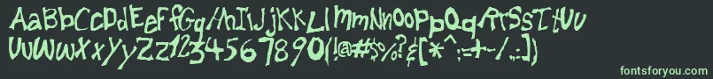 Lemonfnt Font – Green Fonts on Black Background