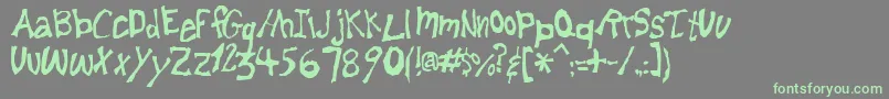 Lemonfnt Font – Green Fonts on Gray Background
