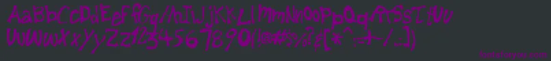 Шрифт Lemonfnt – фиолетовые шрифты на чёрном фоне