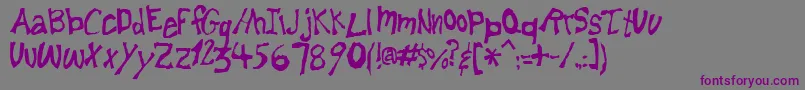 Lemonfnt Font – Purple Fonts on Gray Background