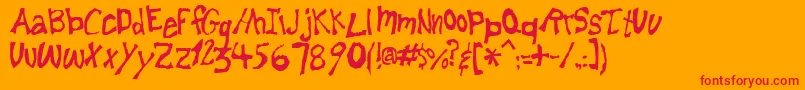 Шрифт Lemonfnt – красные шрифты на оранжевом фоне