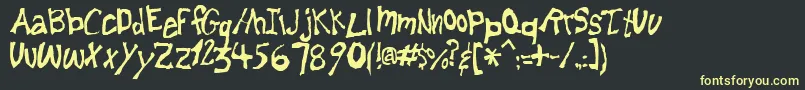 Lemonfnt-Schriftart – Gelbe Schriften auf schwarzem Hintergrund