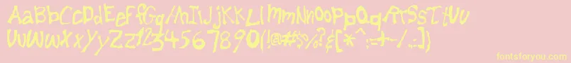 Lemonfnt Font – Yellow Fonts on Pink Background