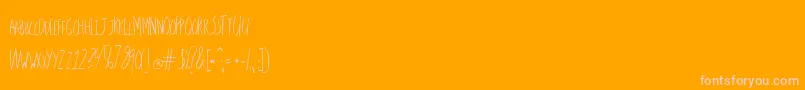 Шрифт LemonShower – розовые шрифты на оранжевом фоне