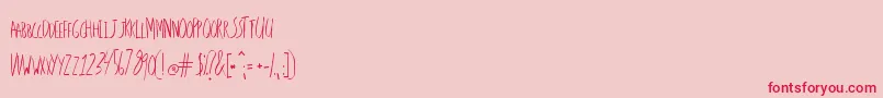 LemonShower Font – Red Fonts on Pink Background