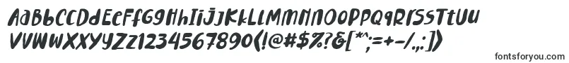 Czcionka Lemontea Squash Italic Font – duże czcionki