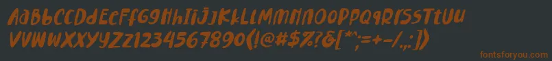 Saiba mais sobre a fonte Lemontea Squash Italic Font Fonte Lemontea Squash Italic Font – fontes marrons em um fundo preto