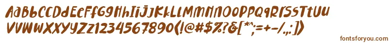 Lemontea Squash Italic Font-fontti – ruskeat fontit valkoisella taustalla